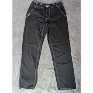 FIVE STAR GENERAL Jeans Women's Black straight leg Mid Rise size 0/24 Indie EMO